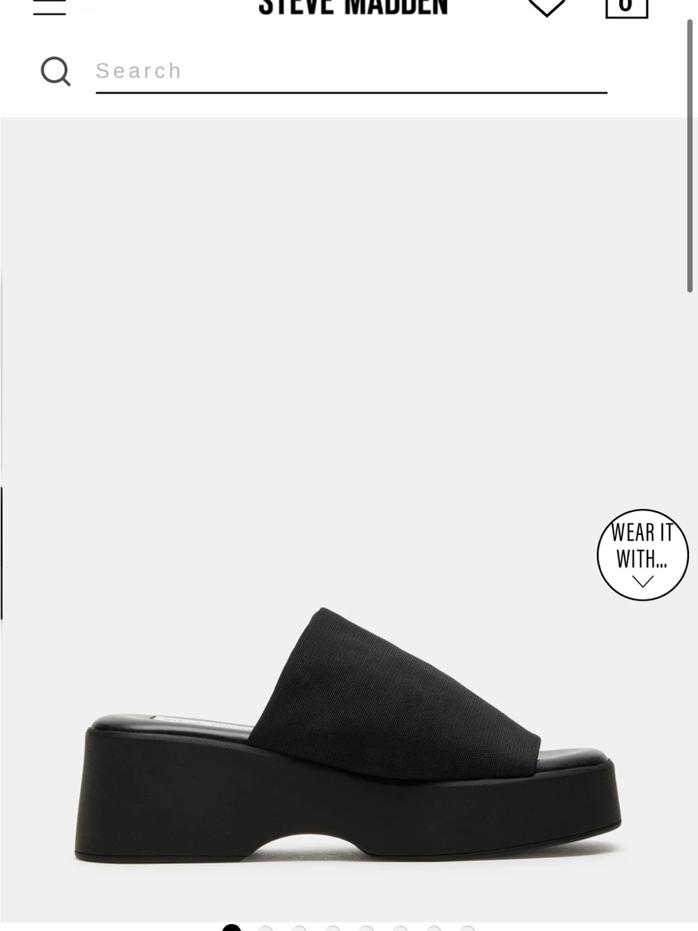Steve Madden Black Platform Slide Mule